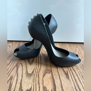 NIB Melissa Spike II Black Heels- Rare Find!